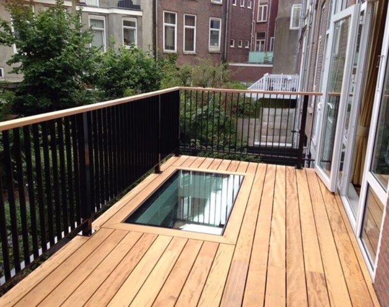 Beloopbaar glas op Balkon